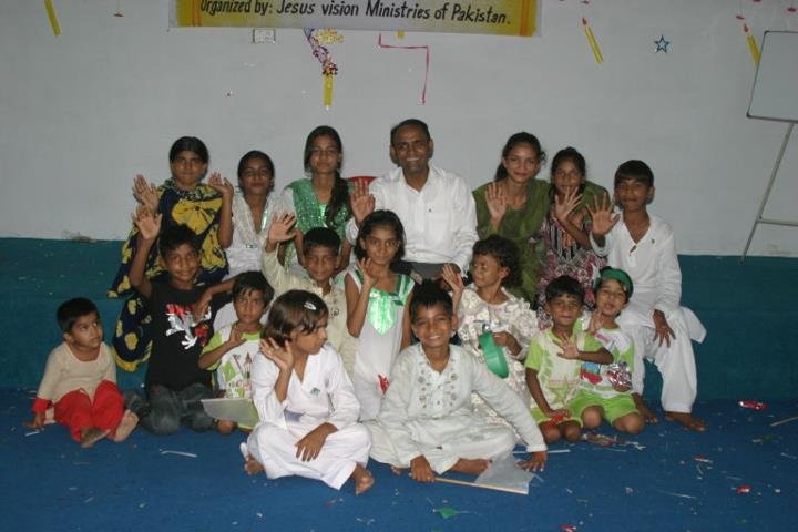 Pastor Shabeer with Kids in the convention